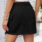 Pocketed Buttoned Denim Skirt