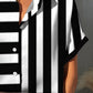 Striped Button Up Short Sleeve Shirt