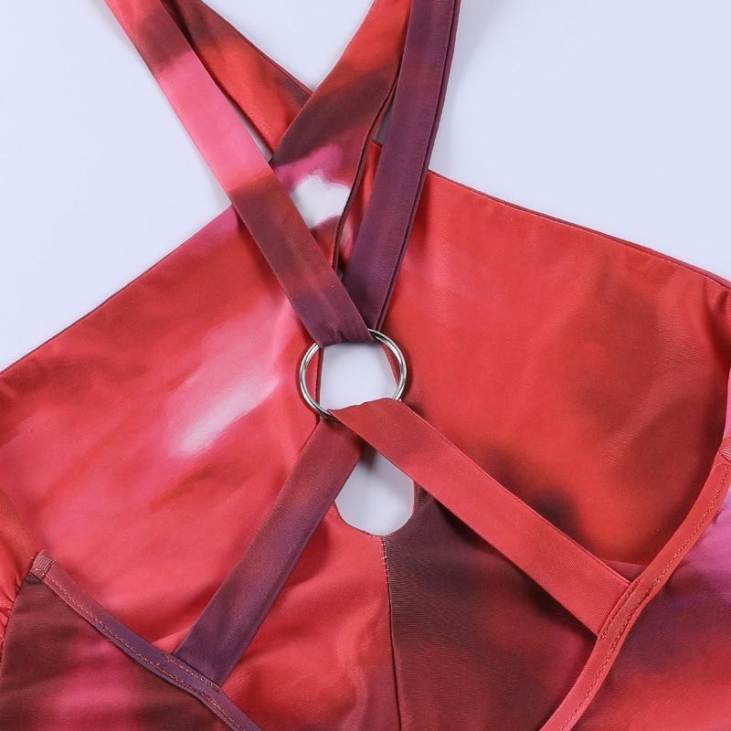 Tie Dye Print Bodycon Dress