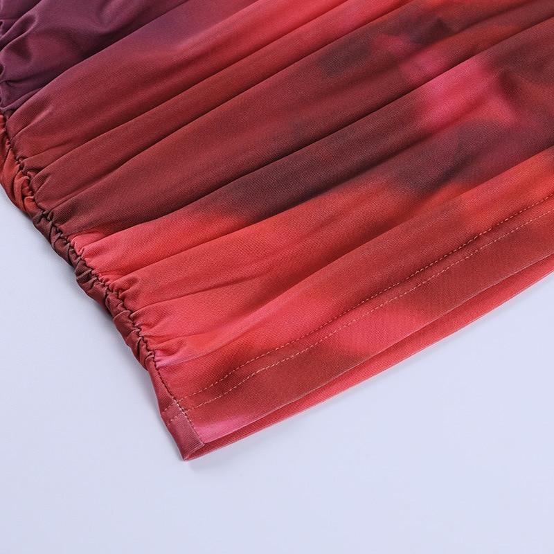 Tie Dye Print Bodycon Dress