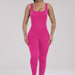 Wide Strap Sleeveless Active Jumpsuit
