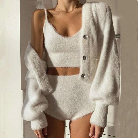 Aulira Furry Sweater Set