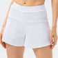 Ruched Faux Layered Yoga Shorts