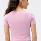 Hem Detail Round Neck Short Sleeve Sports T-Shirt