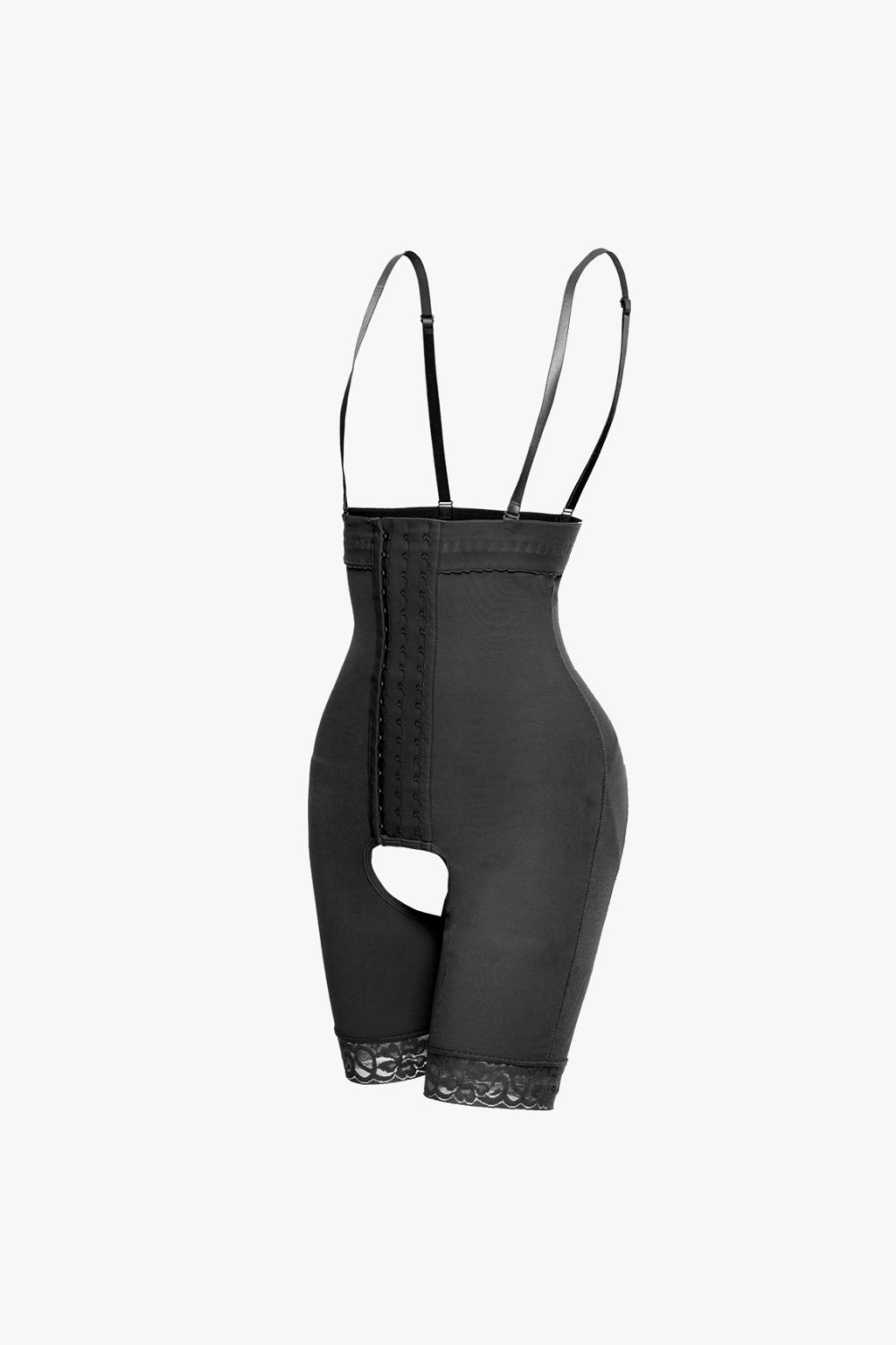 Hook-and-Eye Lace Trim Shaping Bodysuit