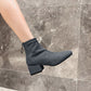 Alanis Suede Leather Zip Ankle Boots