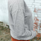 Drop Shoulder Ribbed Trim Sweatshirt