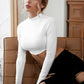 Roma Mock Neck Cropped Top