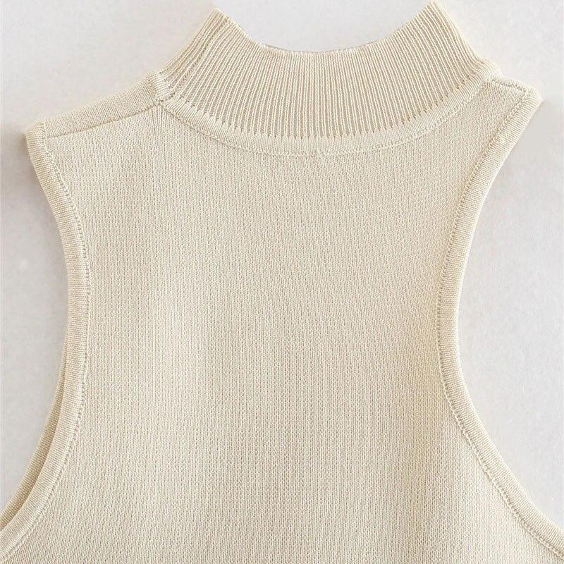 Sore Asymmetrical Fitted Knit Tank