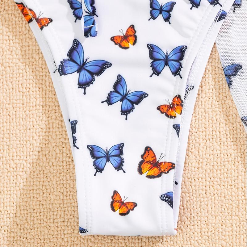 Shaelle Butterfly Bikini 3-Piece Set