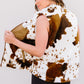 Animal Pattern Zip-Up Plush Vest with Pockets